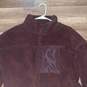 Arizona Jean Company Maroon Teddy Zip Up